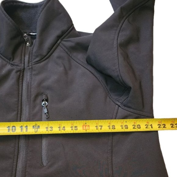 SWISSTECH Men’s Black Jacket Soft Shell Wind Resistant Outwear Coat Size M - Picture 8 of 14